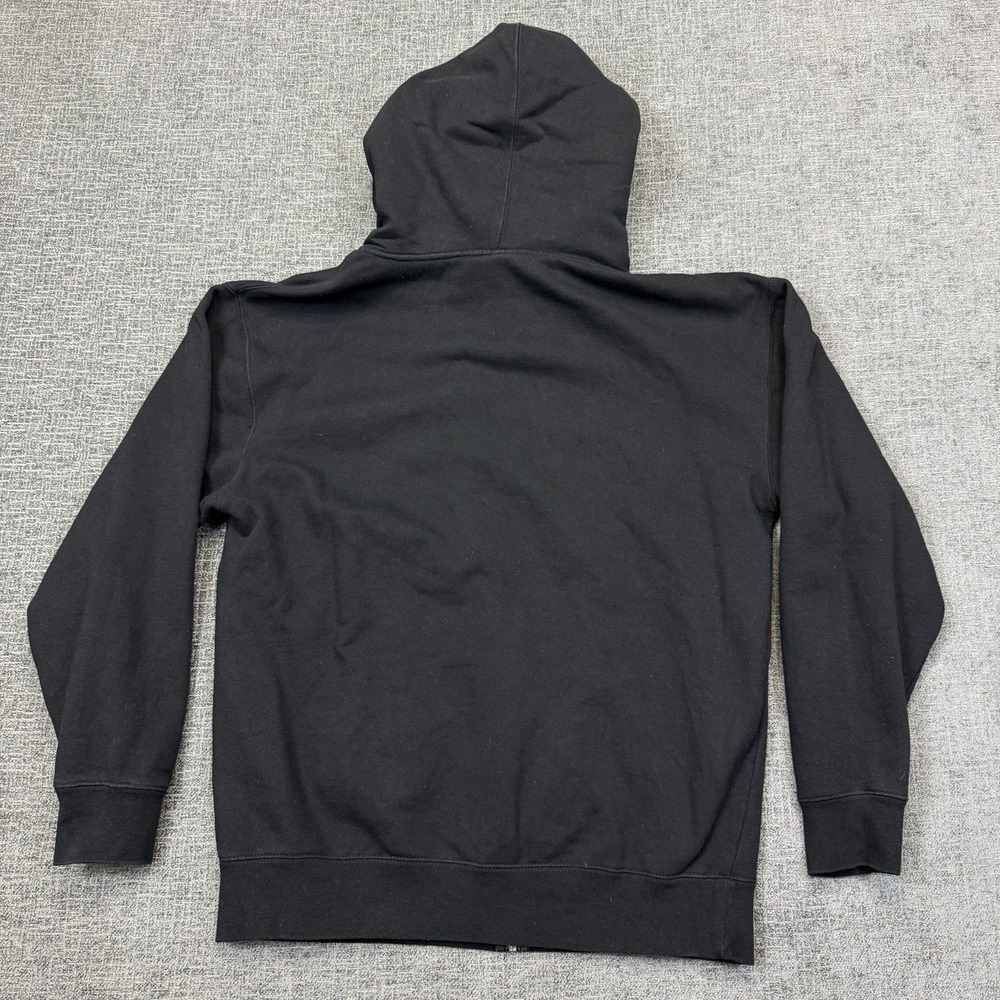 Huntington Ink Tattoo Lounge Hoodie Men's Medium Black Grunge Spider Web - Picture 3 of 7